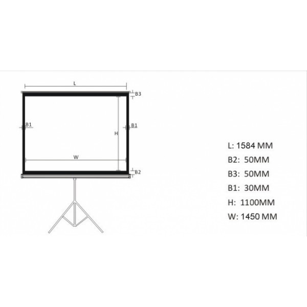 Экран для проектора 72"(145х110см) LOGAN PRT11 - фото 2 - id-p950033118