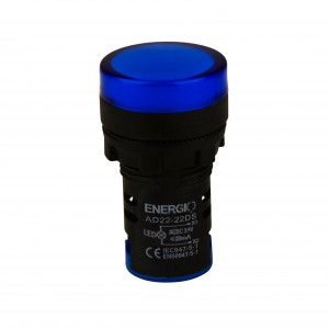 Індикатор LED AD22-22DS 24В DC синій