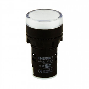 Індикатор LED AD22-22DS 24В DC білий