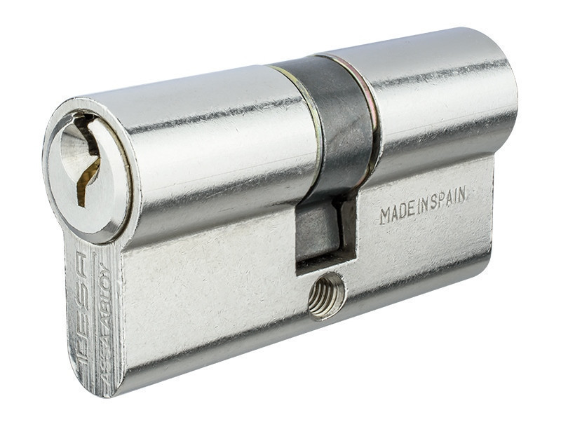 Замковий циліндр Tesa TE5 70 мм 35x35 ключ/ключ 5KEY хром (Іспанія)