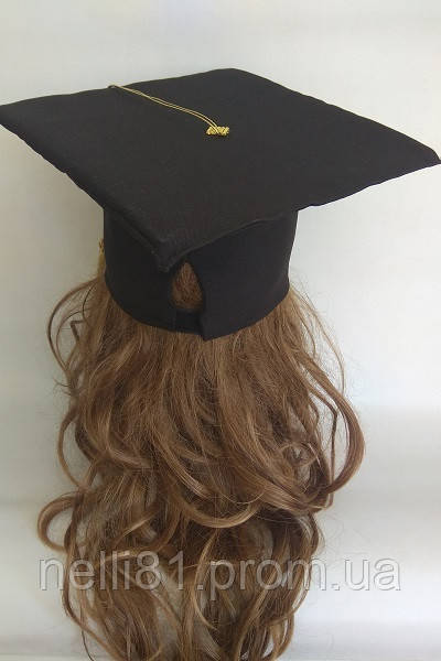Конфедератка выпускника черная, квадратная академическая шапочка выпускника - фото 4 - id-p49728335