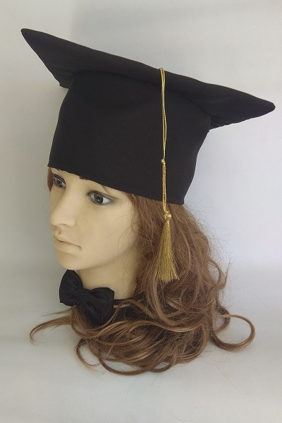 Конфедератка выпускника черная, квадратная академическая шапочка выпускника - фото 5 - id-p49728335