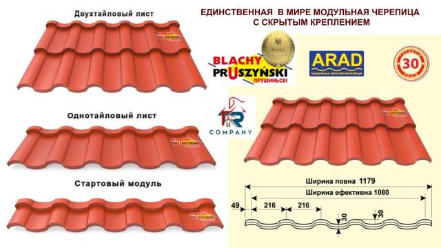 Модульная черепица АРАД