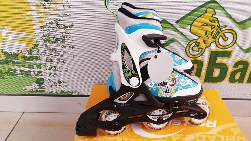 Ролики дитячі RollerBlade Spitfire Flash розмір 28-32 білий/блакитний