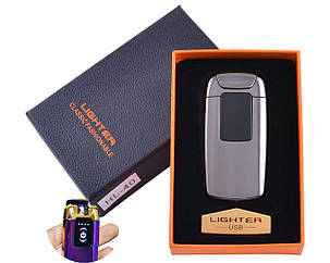Подарункова електроімпульсна запальничка USB в коробочці Lighter HL-40, фото 1