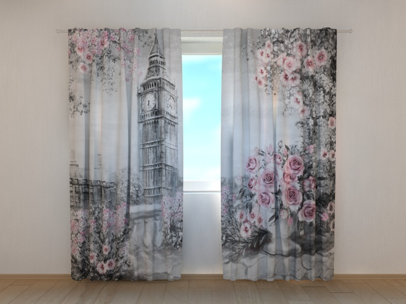 Фото Шторы Лондон в Цветах 250 Х 260 См Фото Шторы с Рисунком Штори ...