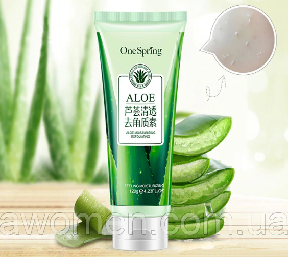Відлущувальний гель пілінг для обличчя One Spring aloe 120 g