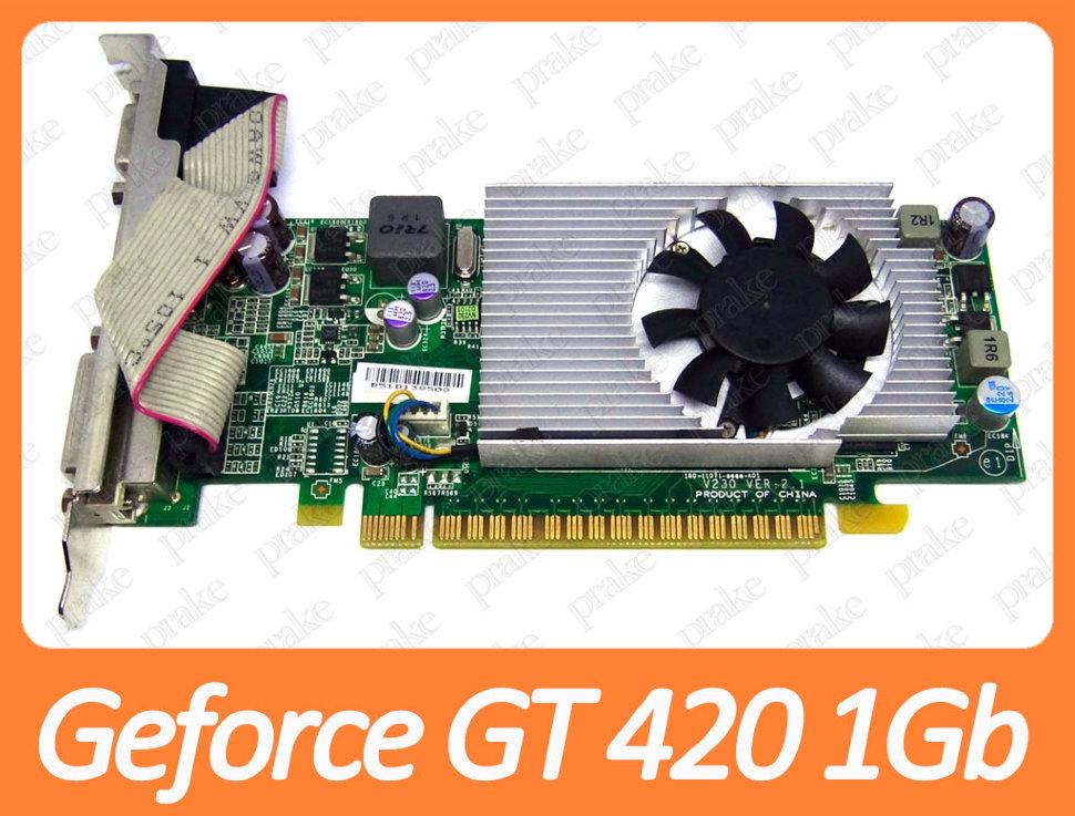 Відеокарта nVidia Geforce GT 420 1Gb PCI-Ex DDR3 64bit (DVI + HDMI + VGA)