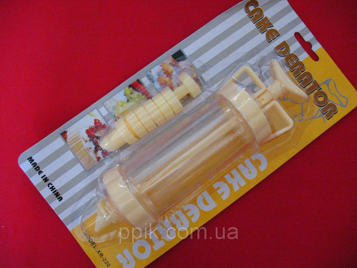 Кондитерський шприц з насадками великий