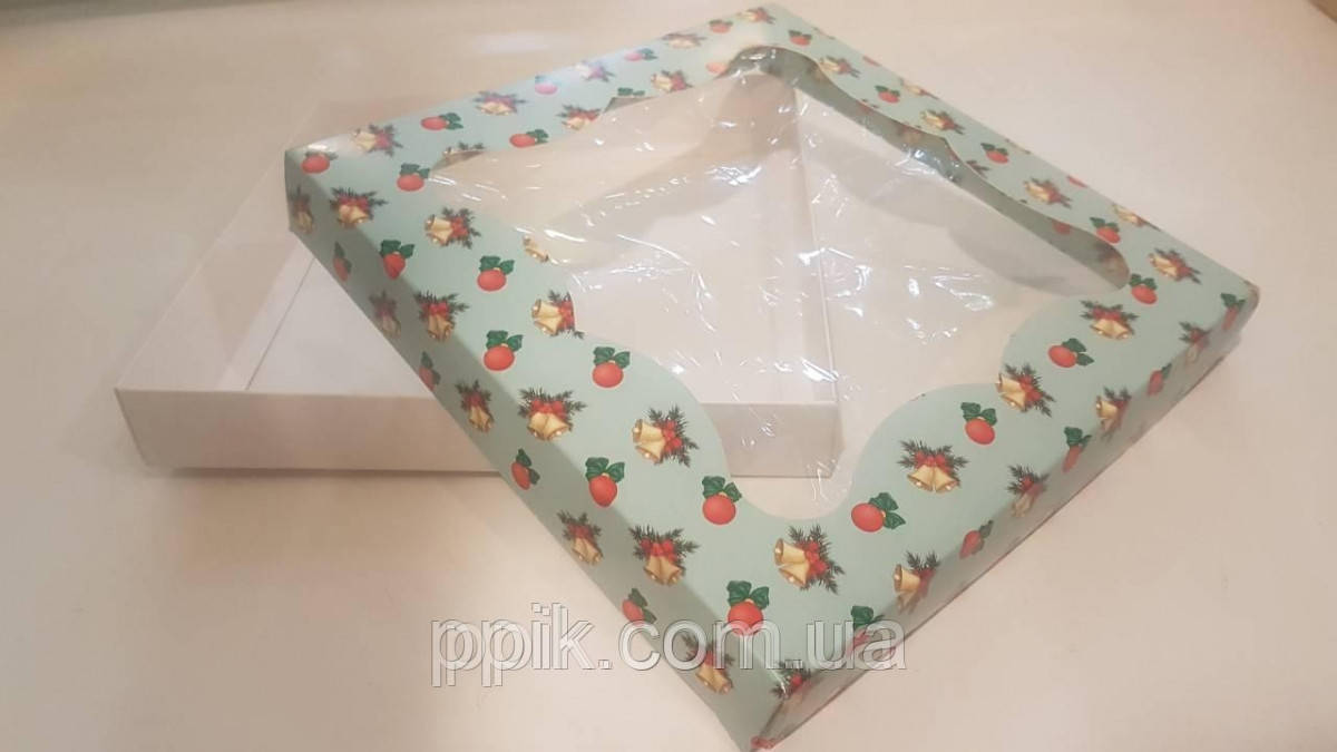 Коробка для пряників новорічна (20*20*3 см) 3шт