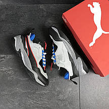 Чоловічі демісезонні кросівки Puma, сірі з чорним 45р, фото 2