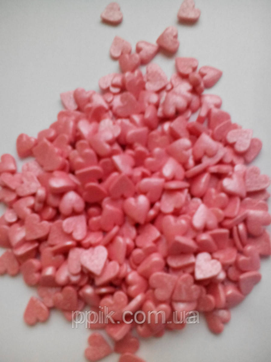 Посыпка Сердечки розовые перламутровые 50 грамм - фото 2 - id-p68302211