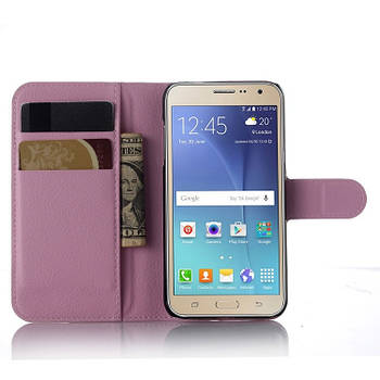 Чохол-книжка Litchie Wallet для Samsung J320 Galaxy J3 2016 Світло-рожевий