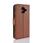 Чохол-книжка Litchie Wallet для Samsung A600 Galaxy A6 2018 Коричневий, фото 6