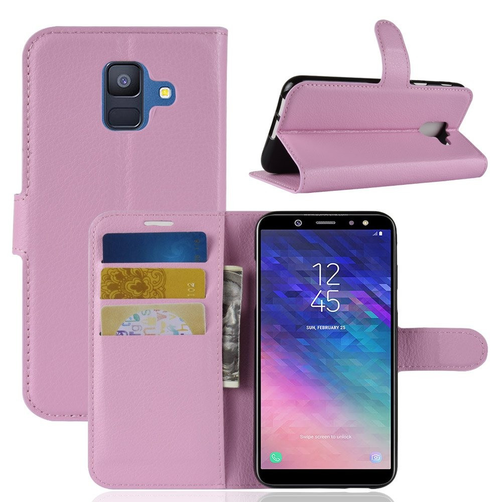 Чохол-книжка Litchie Wallet для Samsung A600 Galaxy A6 2018 Світло-рожевий