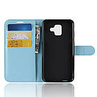 Чохол-книжка Litchie Wallet для Samsung A600 Galaxy A6 2018 Блакитний, фото 4