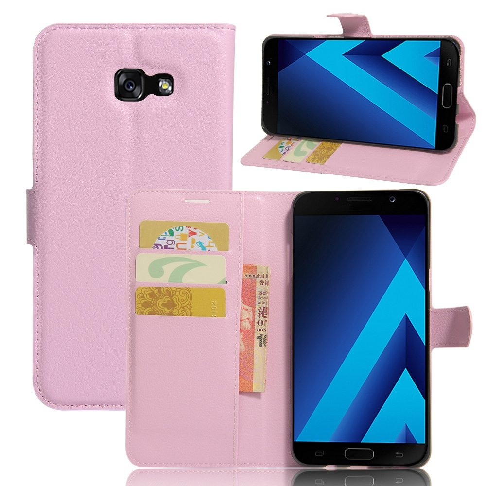 Чохол-книжка Litchie Wallet для Samsung A520 Galaxy A5 2017 Світло-рожевий