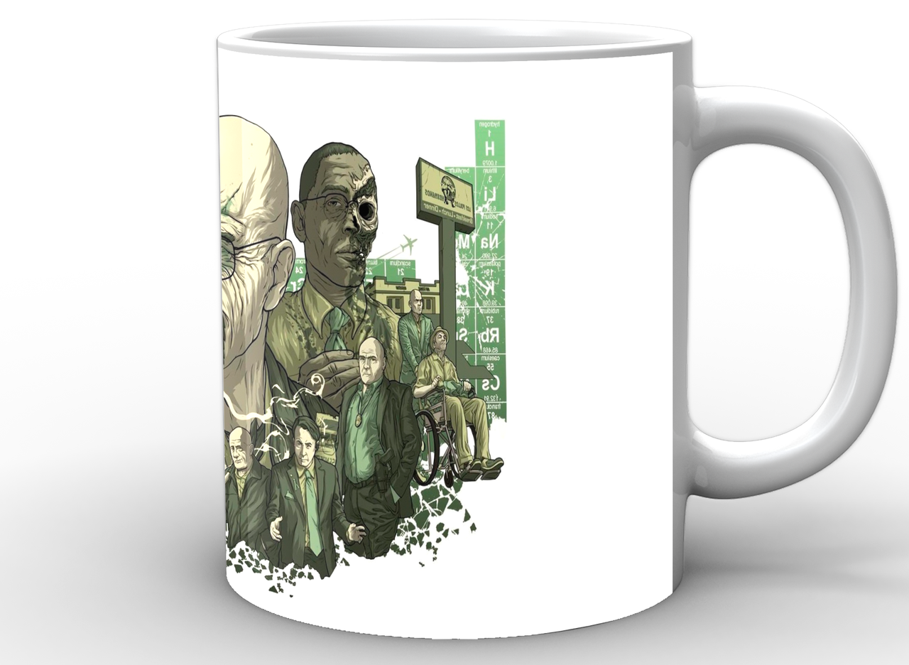 Кухоль Geek Land білий Breaking Bad У всі важкі фан арт BB.02.009