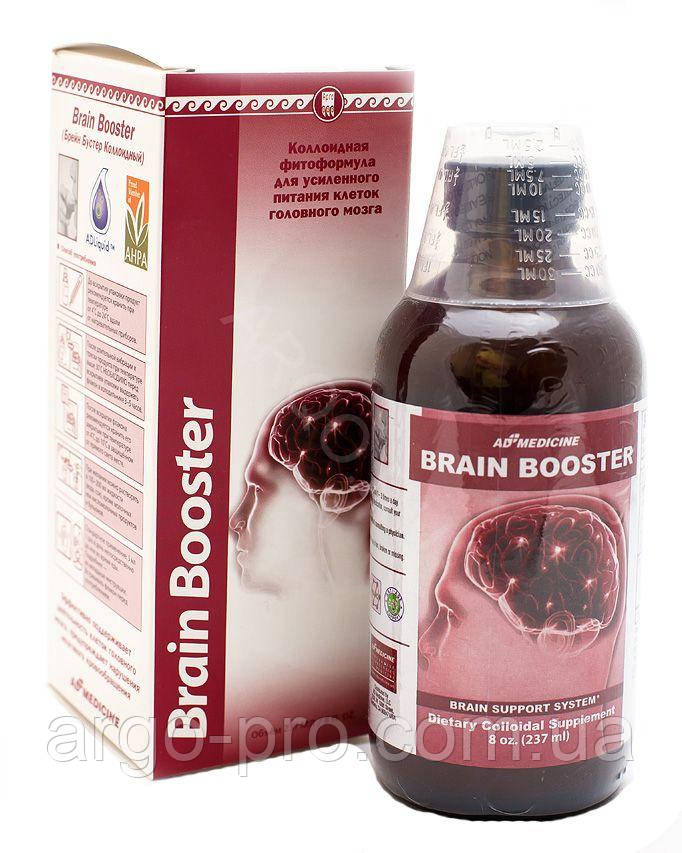 Брейн Бустер Колоїдний, для сусудин головного мозку, інсульт, тиск, покращує пам'ять, сон, шум у вухах, атеросклероз, травми мозку