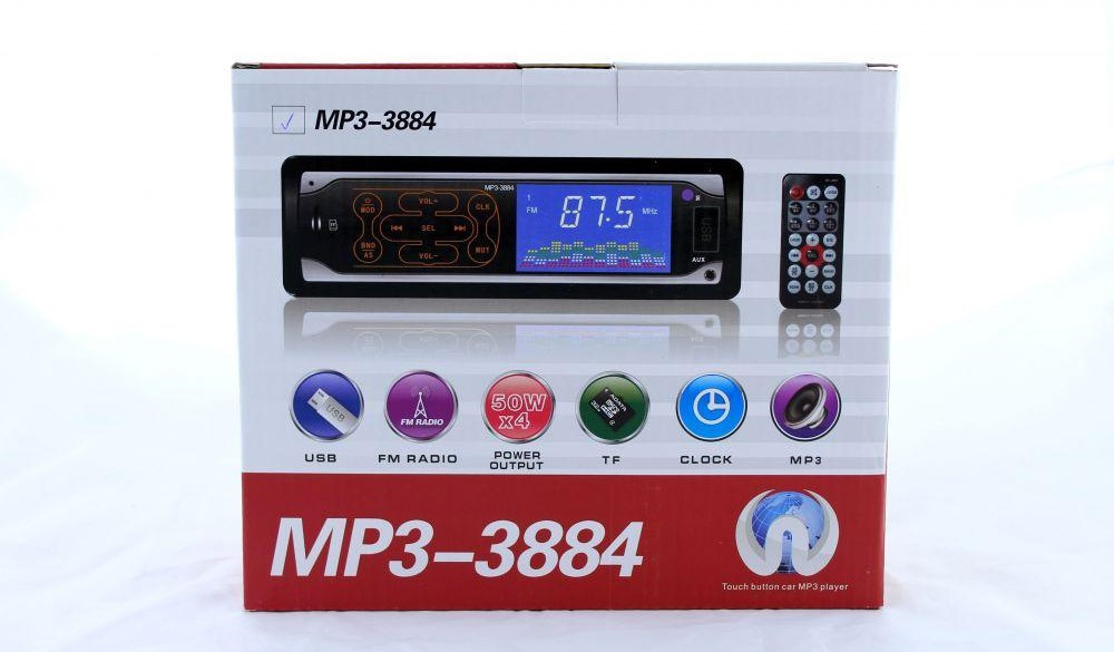 Автомагнітола MP3 3884 ISO 1DIN сенсорний дисплей (20 шт.)
