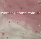 Сітка з перлами стрейч Рожевий світлий, фото 3