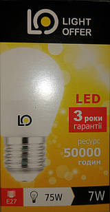 Лампа світлодіодна G45 LightOffer LED-07-022 7W 4000K 220V E27