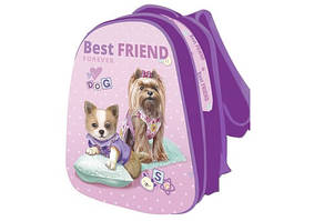 Рюкзак шкільний каркасний для дівчинки Kidis Best friend (собачки) 13750 39*30*18 см