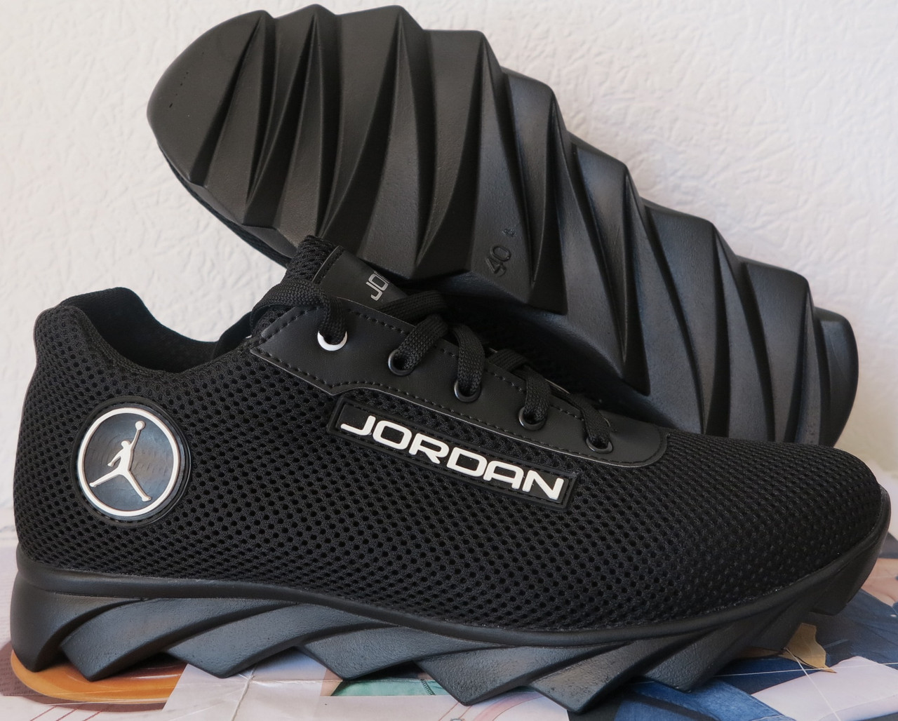 Чоловічі кросівки в стилі Jordan 2023 весна осінь шкіра сітка взуття кросівки спорт чорні крейзі