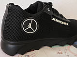 Чоловічі кросівки Jordan весна осінь шкіра сітка взуття кросівки спорт чорні крейзі, фото 5