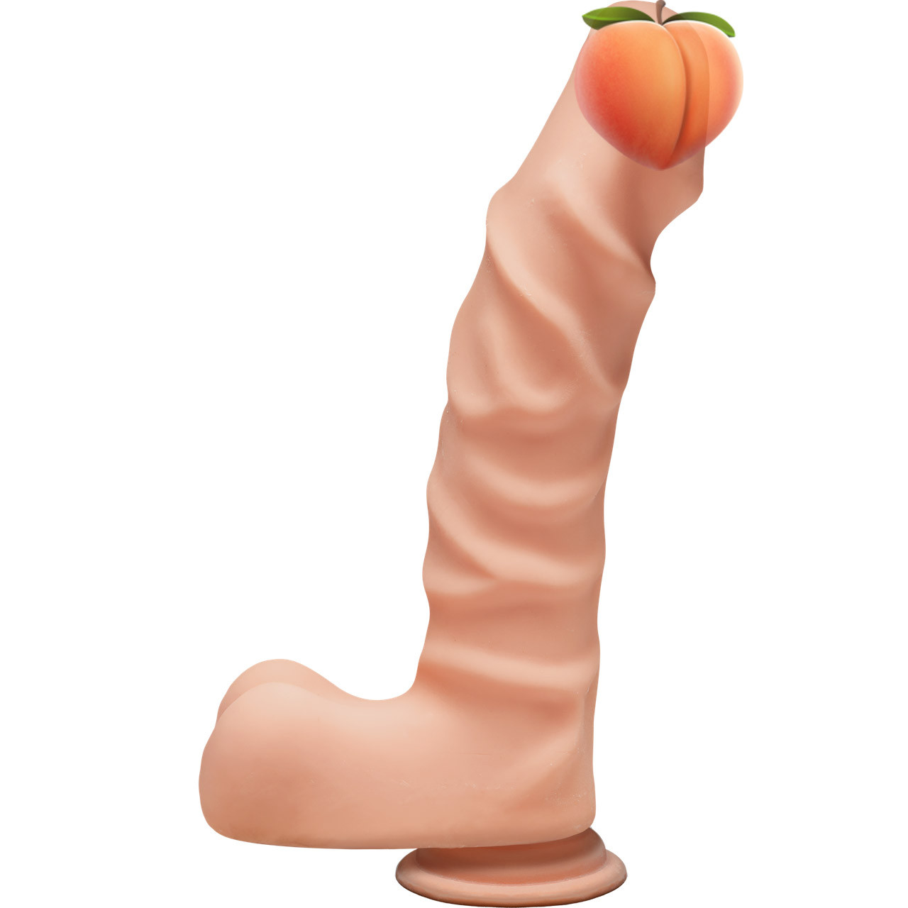 Фалоімітатор Doc Johnson The D - Ragin D - 9 Inch With Balls - ULTRASKYN - White, діаметр 5,1 см, фото 1