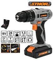 Дриль шуруповерт ударний акумуляторний 18В STHOR-78974