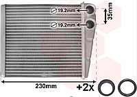 Радиатор печки, AUDI A3, TT; SEAT ALHAMBRA, ALTEA, ALTEA XL, LEON, TOLEDO III; SKODA OCTAVIA, OCTAVIA II,