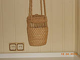 Модна Сумка з соломки, на довгих ручках, ручна робота., фото 3