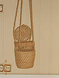 Модна Сумка з соломки, на довгих ручках, ручна робота., фото 4