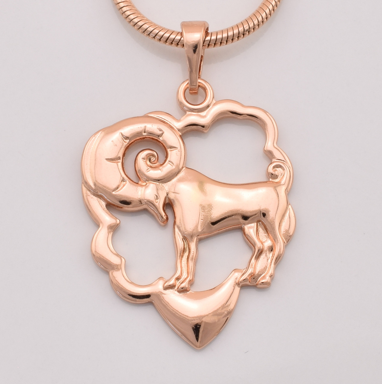 Знак зодіаку Овен 33664 розмір 31х20 мм позолота РО, фото 1