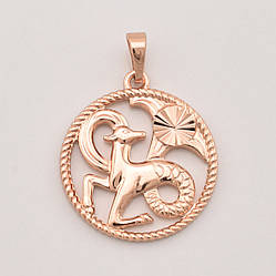 Знак зодіаку Козеріг 80097 розмір 28х20 мм позолота РО