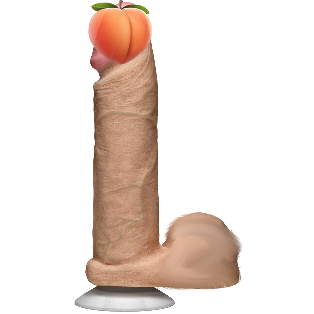 Фалоімітатор Doc Johnson The Realistic Cock 8 inch White - ULTRASKYN, Vack-U-Lock, діаметр 5,1 см, фото 1