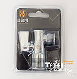 Кутовий кран з фільтром 1/2"х1/2" хром ASCO Armatura, фото 2