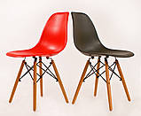 Стілець із пластику Nik (Нік) EAMES CHAIR Зелений 40 на дерев'яних ніжках, фото 7