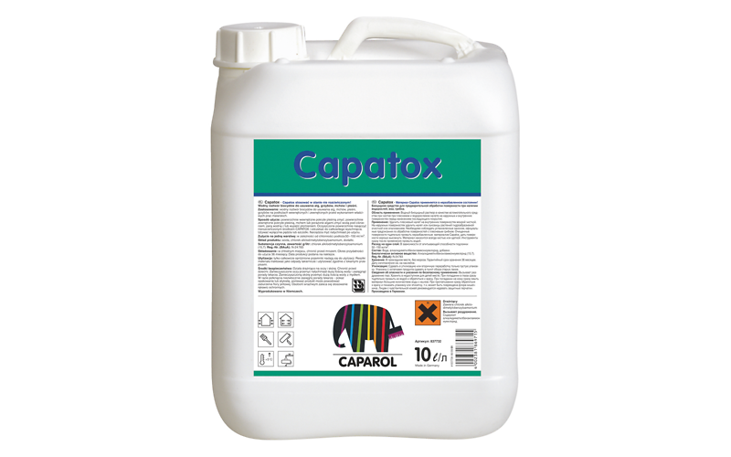 Capatox 1 л — розчин біоциду, що перешкоджає виникненню водоростей, грибків і цвілі.