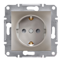 Розетка з з/к і шторками Asfora Plus EPH2900269 Бронза
