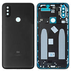 Задня панель корпусу (кришка акумулятора) для Xiaomi Mi 6X, Mi A2 (M1804D2SG, M1804D2SI), оригінал Чорний