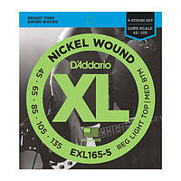 Струны D`ADDARIO EXL165-5 XL REG LIGHT TOP / MED BOTTOM 5 STRING 45-135