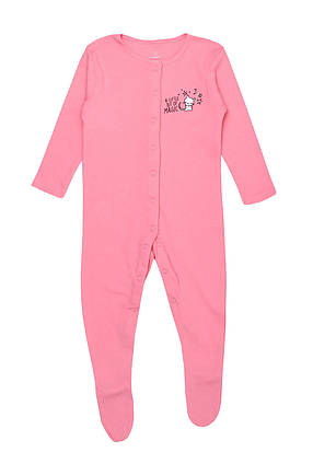 Розовый человечек, пижама слип на девочку 9 - 12 месяцев, р. 80, Early Days by Primark