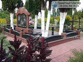 Памятник на двоих человек в из черного и красного гранита. Житомирская обл., с. Андрушки 8