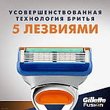 Gilette Fusion 8 шт. в упаковці, Німеччина, змінні касети для гоління, фото 7