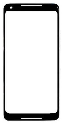 Корпусне скло на Google Pixel 2 XL чорне, фото 1