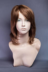 Перука моно (імітація шкіри) середньої довжини з натурального волосся колір русявий