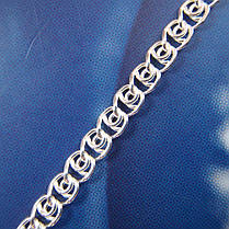 Срібний ланцюжок, 550 мм, 7 грамів, плетіння Равлик, фото 3