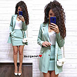 Жіночий стильний костюм: піджак і спідниця (розквітки), фото 2